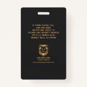 Badge Black Gold Lion Business Logo Photo Employé (Dos)