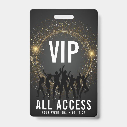 Badge Black & Gold VIP All Access Concert (Avant)
