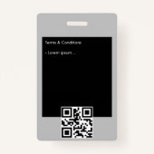 Badge Black Grey Business Conference Exhibition ID photo (Dos)