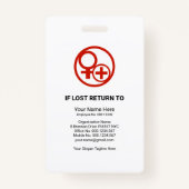 Badge Black Grunge Red Stripe Modèle photo de santé (Dos)