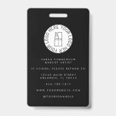 Badge Black White Logo Photo Makeup Employee (Dos)