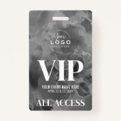 Badge Black White Logo VIP Event (Devant)
