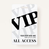 Badge Black White Simple VIP Event (Devant)