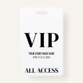 Badge Black White Simple VIP Event (Dos)
