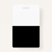 Badge Blanc noir do-it-yourself Modèle photo texte perso (Dos)