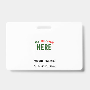 BADGE BLANC PERSONNALISABLE MODERNE DE MARQUE VÉRIFIÉ ST