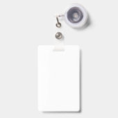 Badge Blanc rétractable (Face avec clip rétractable)