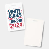 Badge Blancs Pour Harris-2024 (Avant & arrière)