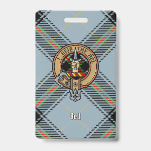 Badge Blason de Clan Bell sur tartan
