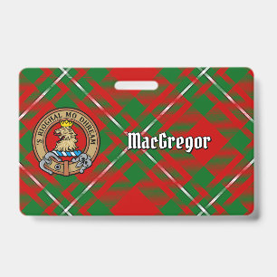 Badge Blason de Clan Gregor sur tartan