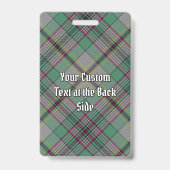 Badge Blason du Clan Craig sur tartan (Arrière)