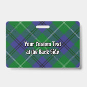Badge Blason du clan Oliphant sur tartan (Arrière)