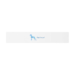 Badge Blauwe Hond Uitnodigingen Wikkel