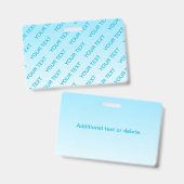 Badge Bleu ciel (couleur changeable!) Ombre & motif de t (Avant & arrière)