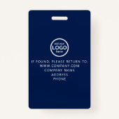 Badge bleu d'accès VIP personnalisé avec code barr (Dos)