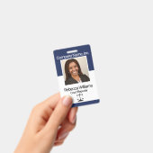 Badge Bleu de marine - Insigne photo de l'employé (À main)