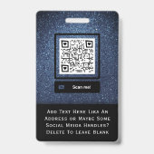 Badge Bleu foncé Insigne d'identification de sécurité in (Arrière)