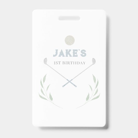 Badge Bleu Golf Anniversaire Plaques papier (Front)