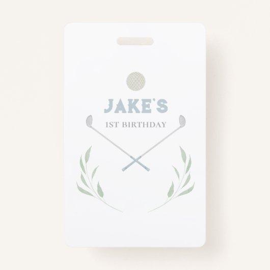 Badge Bleu Golf Anniversaire Plaques papier (Devant)