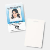 Badge Bleu - Photo Médicale - Infirmière (Avant & arrière)