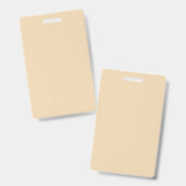 Badge Bleu uni couleur sable clair beige blanc (Avant & arrière)