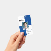 Badge Blocs ID de personnel médical + Code-barres | Vert (Manuel / portable)