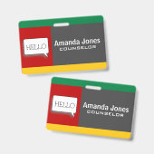 Badge Bloqueur de couleur moderne et personnalisé profes (Avant & arrière)