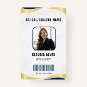 Badge Blue and Gold Modern Student Portrait Company (Dos)