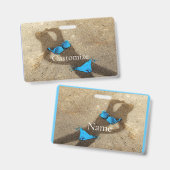 Badge Blue Bikini Beach Sand Thunder_Cove (Avant & arrière)