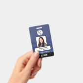 Badge BLUE Custom Vertical Professionnel Code photo (Manuel / portable)