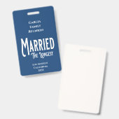 Badge Blue Family Reunion Award Marié le plus long (Avant & arrière)