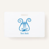 Badge Blue Lyre (Dos)