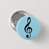 Badge Blue Music Clef (Devant & derrière)