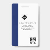 Badge Blue Wave | Société de photo d'identité pour emplo (Arrière)