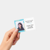 Badge Blue Yellow Staff Nom de l'employé Code photo (Manuel / portable)