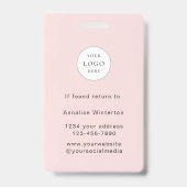 Badge Blush Pink Script Logo Photo Makeup (Dos)