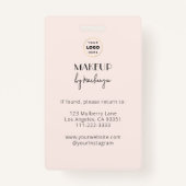 Badge Blush Pink Script Logo Photo Makeup Stylist (Dos)