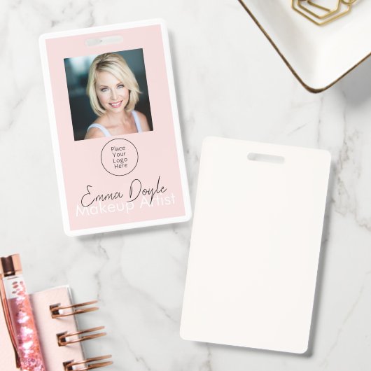 Badge Blush Rose Coiffure, Maquillage & Studio de Beauté (Bureau)