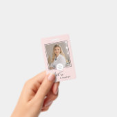 Badge Blush Rose Logo Script Photo Cils Maquillage (Manuel / portable)