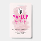 Badge Blush Rose Logo Script Photo Maquillage (Arrière)