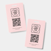 Badge Blush Rose QR | Conception de logo d'entreprise pr (Avant & arrière)