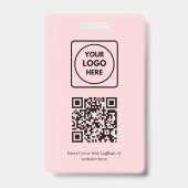 Badge Blush Rose QR | Conception de logo d'entreprise pr (Arrière)