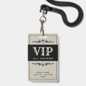 Badge Bohemian Party VIP All Access Pass ID d'événement  (Avant avec lanière)