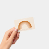 Badge Boho Abstrait les années 70 Rainbow Terracotta Per (À main)