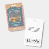 Badge Boho Chic Rainbow Modern - Carte d'enseignant (Front & Back)