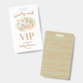 Badge Boho Nous Pouvons Bearly Wait Baby shower (Front & Back)