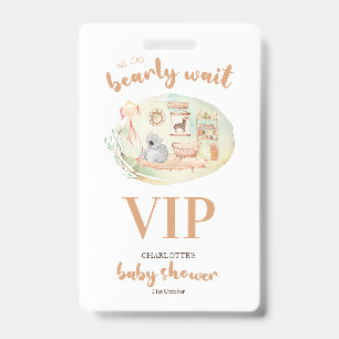 Badge Boho Nous Pouvons Bearly Wait Baby shower