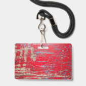 Badge Bois rouge (Avant avec lanière)