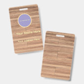 Badge Bois sur mesure (Avant & arrière)