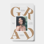 Badge bold script couleurs de l'école faire-part (Arrière)